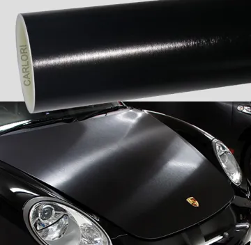 brush metallic black car wrap vinyl