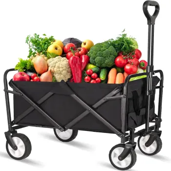 Large Capacity Collapsible Beach Cart for Sports and Outdoor Leisure