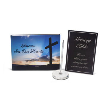 Custom Size 2025 Funeral Guest Book with Pen