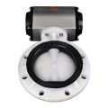 PVDF Pneumatic Butterfly Valve DN25 hingga DN300