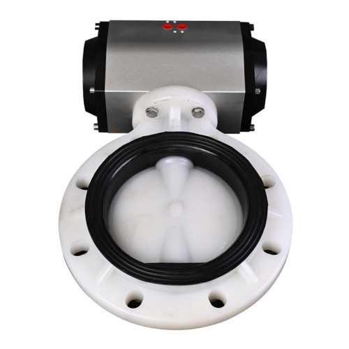 PVDF Pneumatic Butterfly Valve DN25 hingga DN300