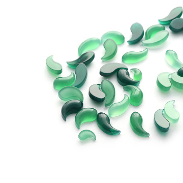 green agate magatama Stone Shape For Jewelry Making