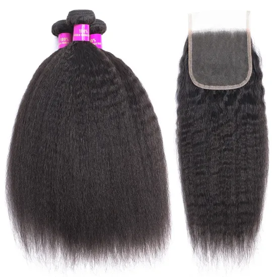 High Quality Wholesale Virgin Hair Vendor100% Natural Bundles with closure