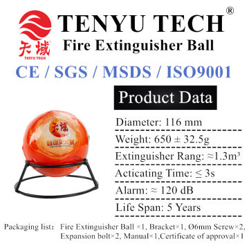 Auto safety fire extinguisher ball with CE/MSDS