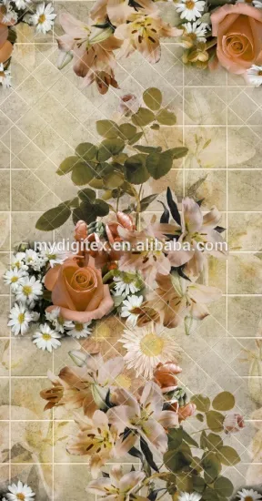 2017 new design by factory designer pattern digital print silk fabric