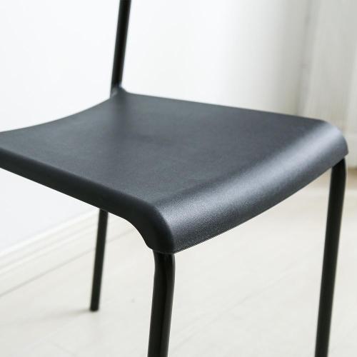 metal chair black KD stack