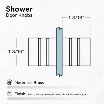 Solid Brass Accessories Hardware Back to Back Knobs