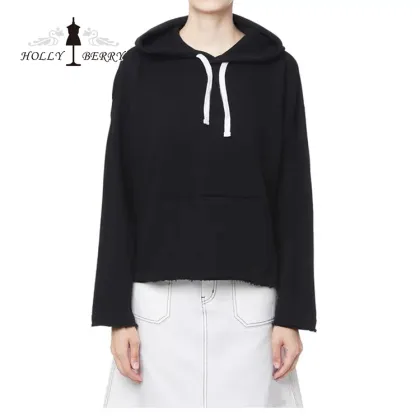 Guaranteed Quality Lightweight Regular Black White Hoodie