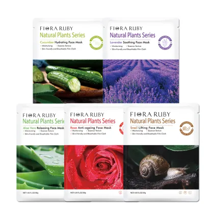 Korean Collagen Vegan Facial Mask - Natural Organic Moisturizing Whitening Lavender Skincare