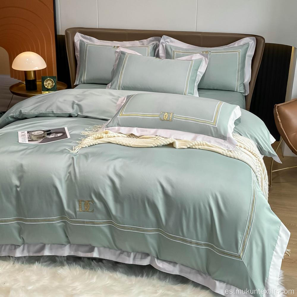 Estilo europeo set de ropa de cama 100% algodón de algodón