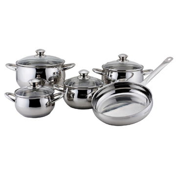 TP1443 9Pcs Apple Shape Stainless Steel Cookware Set