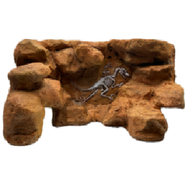 Simulação Dinosaur Fossil Background Board for Terrariums