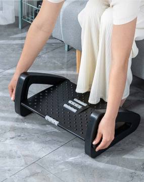 Adjustable Ergonomic Footrest with Massage - 6 Height Positions for Office Comfort