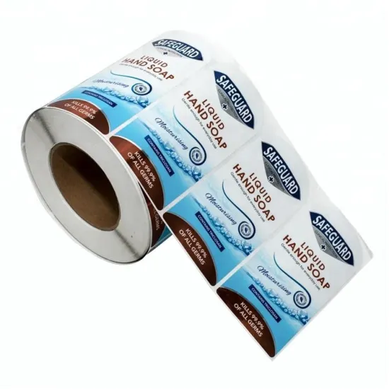 Custom Printed Hand Soap Labels for Shampoo Bottle