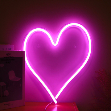 Dấu hiệu neon trái tim màu hồng - Đèn LED Shenpu cho quà tặng phòng ngủ cho phụ nữ