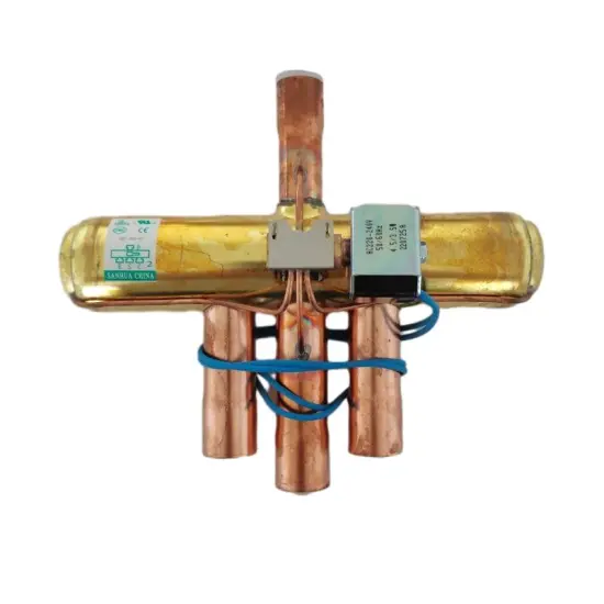 New 4-Way Reversing Coil Valve: Essential Gas-Electric Part for Outdoor Refrigerators and General Household Use