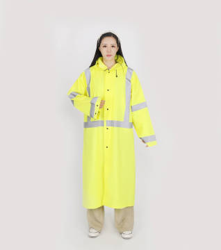 Adult all season outdoor hiking Waterproof color customized single person reflective polyester raincoat