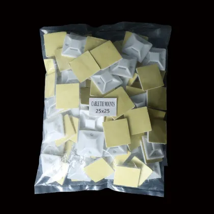 500 PCS/Set White Cable Base Mounts 25mm*25mm Cable Wire Zip Tie Mounts Non-glue Bases Wall Holder Fixing Seat Clamps