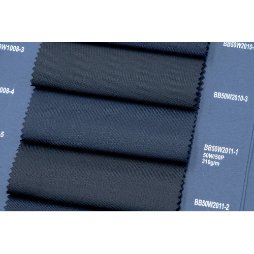 Deep Navy 50% Wool Fabric