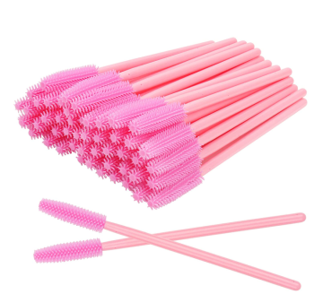 50 Pack Disposable Eyelash Silicone Mascara Brushes - Bulk Beauty Tools