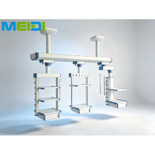 ICU Combined Ceiling Bridge 2‑Bed Shared Dry‑Wet Separation High‑Strength Aluminum Alloy ICU Pendant System