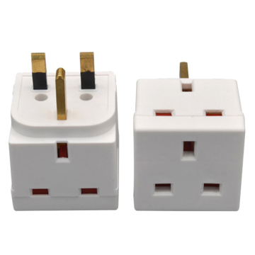 2-Way Double Plug Adaptor, Multi-Plugs Extension Sockets Adapter, UK 3 Pin Socket Extensions - 250V, 13 Amp Power Extender