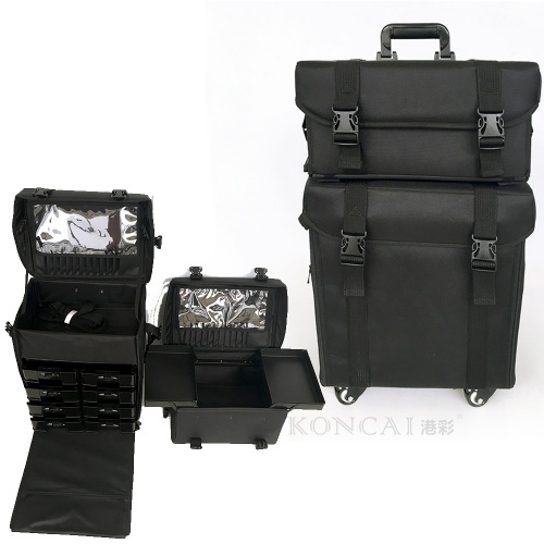 Professional 2 in 1 Nylon Hairdressing Trolley Case