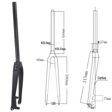 Fuerza de fibra de carbono de bicicleta plegable rígida de 20 pulgadas con frenos de disco