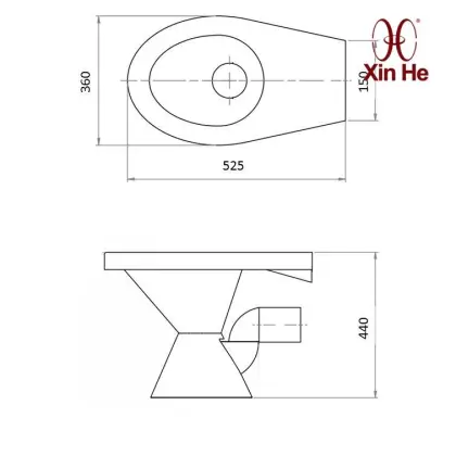 Compact RV Toilet – Stainless Steel Camper Toilet
