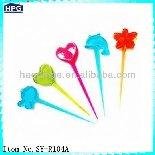Mini Transparent Plastic Fruit Stick
