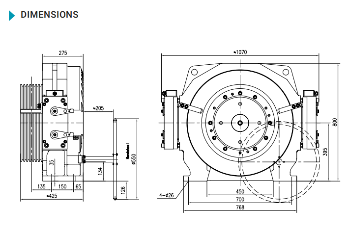 traction machine drawing