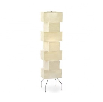 Contemporary White Rice Paper Floor Lamp for Hotel Living Rooms