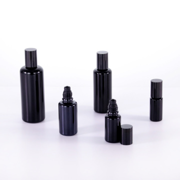 Black glass essential oil roll on bottle