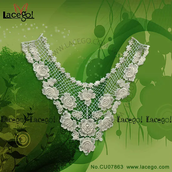 Embroidery Neck Lace Neck Patch Made In China