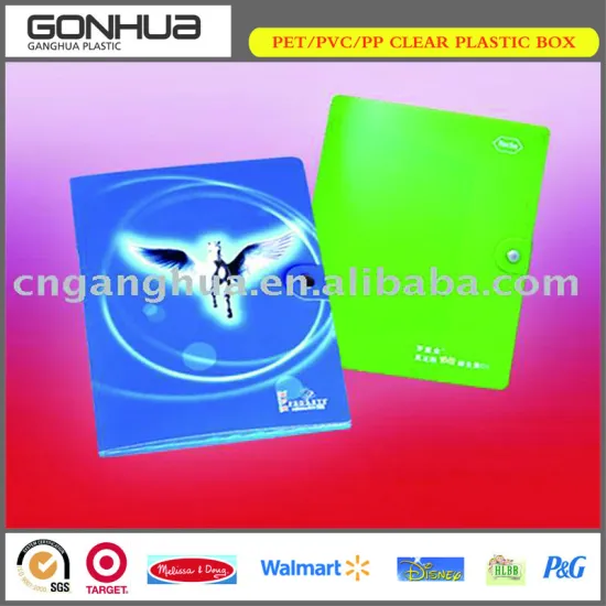 display wholesale export SGS audited refillable coloured layers A4/A5 PP plastic clear file folder with logo printed