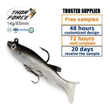 THORFORCE Hot Seller 8.5cm 14g 3D Eyes Lead Jigs Soft Fishing Lures for Saltwater & Freshwater