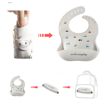 調整可能なシリコーンの赤ん坊のビブは簡単に拭きます