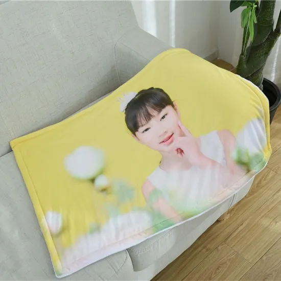 Customized Digital Printed Photo Blanket Festival Gift Super Soft Luxury Plush Sherpa Blanket