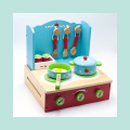 Ensemble de gâteau de jouet en bois, cuisine de jouets en bois pour les tout-petits