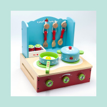 Hölzerner Spielzeugkuchen-Set, hölzerne Spielzeugküche für Kleinkinder