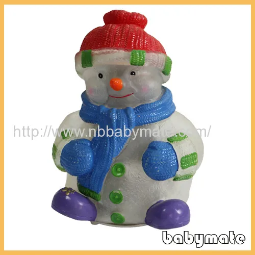 10" With Blue Scarf And Gloves Soft Snowman 