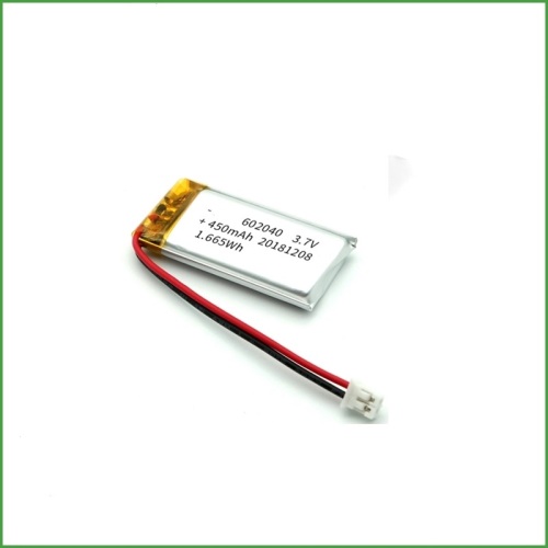 도매 602040 3.7V 450mAh 리튬 폴리머 배터리