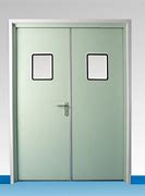 Double opening electric steel flat door