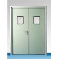 Double opening electric steel flat door