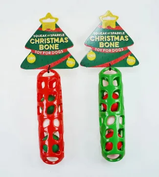 TPR Hollow Dog Ball Toy with Christmas Tree Chew
