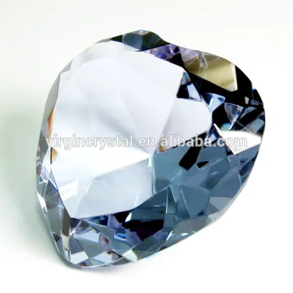 Wholesale cheap clear blank crystal heart shape diamond decoration for wedding guests souvenir gift