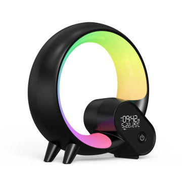 Q-Shaped Modern LED Table Lamp: Remote Control, Phone Control, BT Speaker, Dimming Light