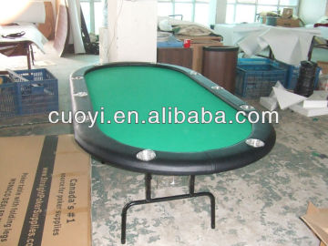 10person oval poker table with iron leg