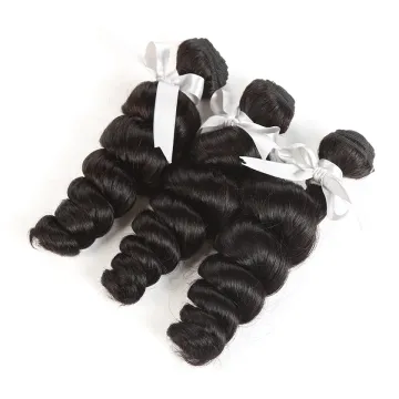 Loose Wave 100 Brazilian Human Hair Weave Bundles, Loose Wave Raw virgin Brazilian Cuticle Aligned Hair