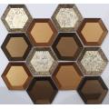 Golden Look Hexagon Decoration Mosaic